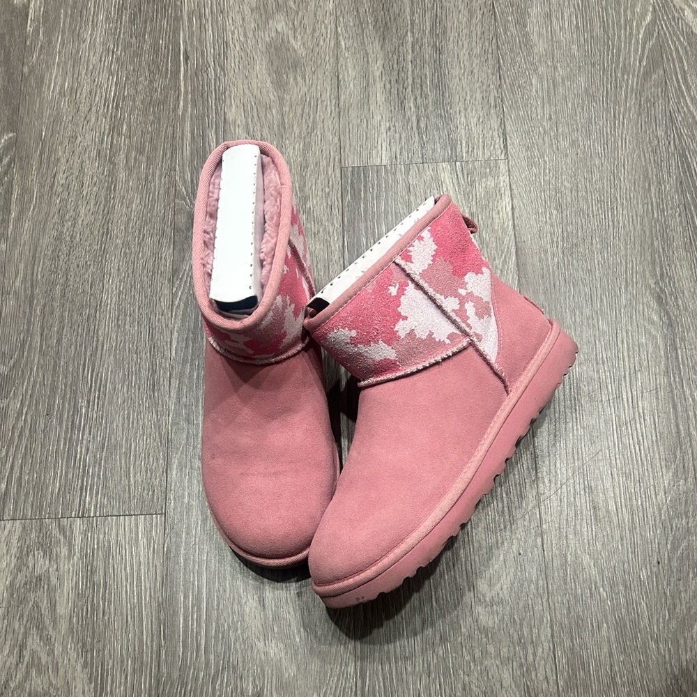 Pink Mini Ugg Jagged Camo Boots